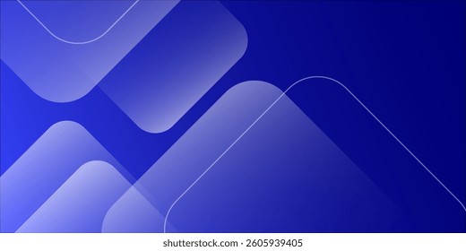 Modern abstract blue background. Vibrant gradient square shapes. Minimalist geometric design. Simple elements. Futuristic graphic. Suit for header, cover, wallpaper, presentation, banner, business