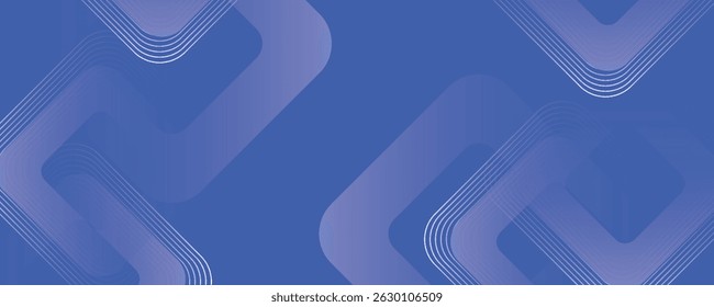 Moderner abstrakter blauer Hintergrund. Vibrierende quadratische Farbverlauf-Formen. Minimalistisches geometrisches Design Einfache Elemente. Futuristische Grafik. Anzug für Header, Deckel,
