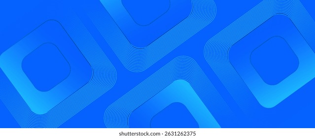 Fondo azul abstracto moderno. Formas cuadradas de gradiente vibrante. Diseño geométrico minimalista. Elementos simples. Gráfico futurista. Traje para la cabecera, cubierta, Fondo de pantalla, presentación, Anuncio, Vector