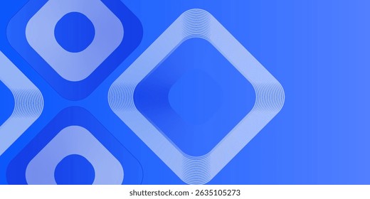 Fundo azul abstrato moderno. Formas quadradas de gradiente vibrantes. Design geométrico minimalista. Simples arte agradável