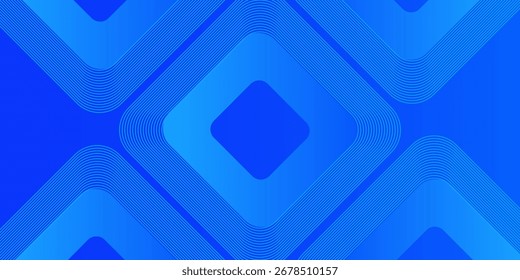 Modern abstract blue background. Vibrant gradient square shapes. Minimalist geometric design. Simple elements. Futuristic graphic. Suit for header, cover, wallpaper, presentation, banner, business