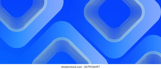 Fundo azul abstrato moderno. Formas quadradas de gradiente vibrantes. Design geométrico minimalista. Elementos simples. Gráfico futurista. Terno para cabeçalho, tampa,