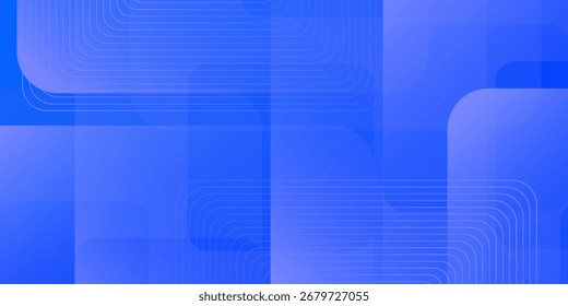 Fondo azul abstracto moderno. Formas cuadradas de gradiente vibrante. Diseño geométrico minimalista. Elementos simples. Gráfico futurista. Traje para la cabecera, cubierta,