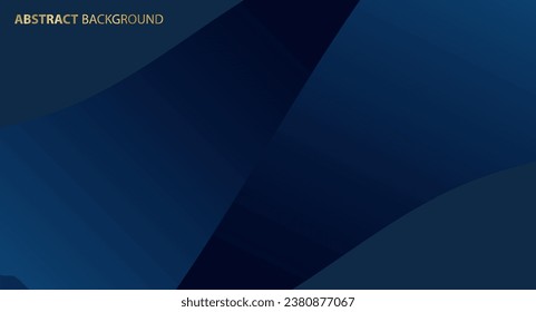 Moderner abstrakter blauer Hintergrund für Tapeten, Geschäftsbanner, formale Einladungen, Luxusgutscheine und angesehene Geschenkgutscheine. Premium-Hintergrund-Design mit geometrischen dunklen Formen. Vektorgrafik.