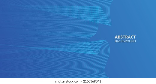 Modern abstract blue background with wavy lines design
