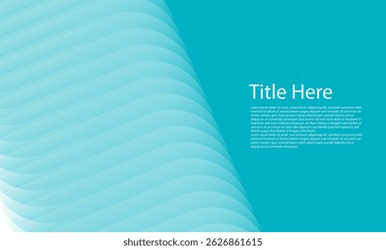 Modern Abstract Blue Background with Wavy Layer Design and Text Space

