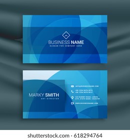 Modern Abstract Blue Business Card Design