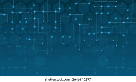 Fondo de circuito azul abstracto moderno con líneas brillantes y conexiones digitales, ideal para tecnología, redes y temas de diseño futurista en proyectos creativos.