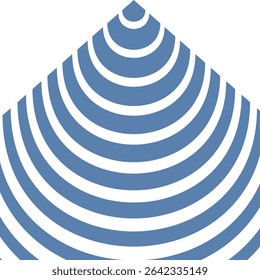 modern abstract blue colour upper arc thik to thin geometry line pattern with white background.