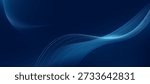 Modern abstract blue curve technology background. tech banner for corporate business concept. hi-tech abstract background vector illustration and business or presentation