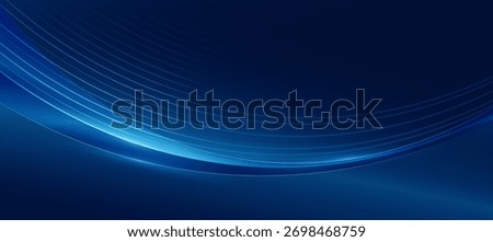 Modern abstract blue curve technology background. tech banner for corporate business concept. hi-tech abstract background vector illustration and business or presentation