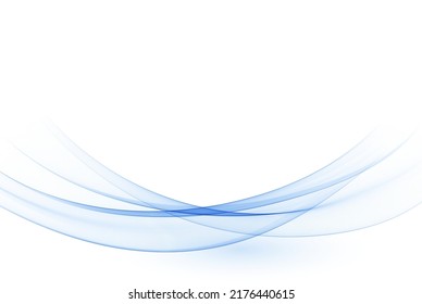 Modern abstract blue flow of wavy lines, wave design template
