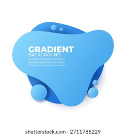 Fondo azul Abstractas moderno de la forma fluida. Blob líquido de gradiente dinámico para Anuncios o volantes.