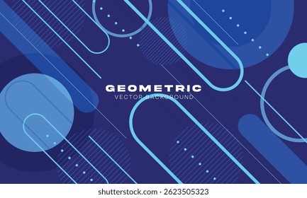Fundo geométrico azul abstrato moderno