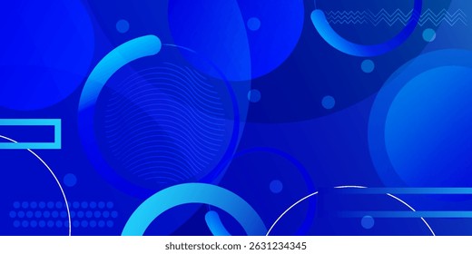Fondo geométrico azul abstracto moderno. Ilustración vectorial