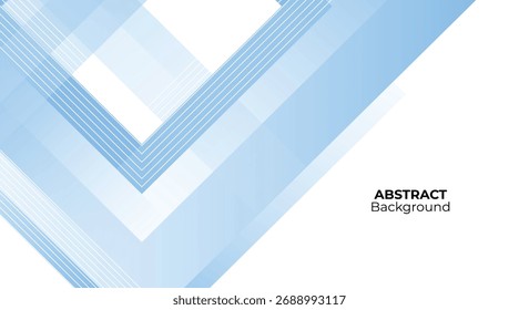 Modern Abstract Blue Geometric Background. Overlapping Triangle, Circle, and Square Shapes with Smooth Gradient Technology Pattern Design.