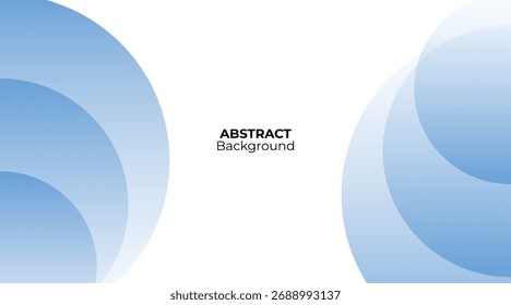Modern Abstract Blue Geometric Background. Overlapping Triangle, Circle, and Square Shapes with Smooth Gradient Technology Pattern Design.