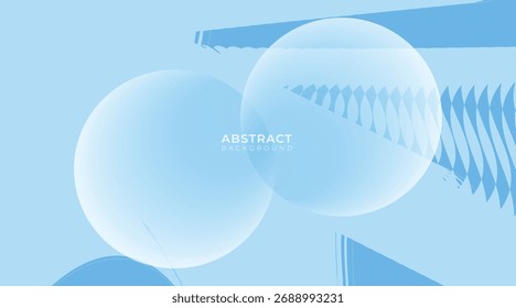 Fondo geométrico azul Abstractas moderno. Superposición de Formas triangulares, circulares y cuadradas con diseño de patrón de Tecnología de degradado suave.