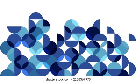 Modern abstract blue geometric design vector background
