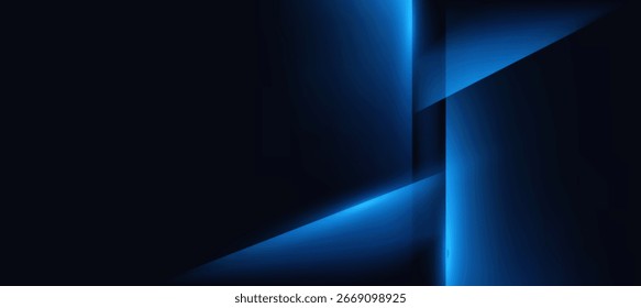 Moderno fondo Abstractas de tecnología brillante azul. Anuncio tecnológico para el concepto de negocio corporativo. Ilustración vectorial de fondo abstracto de alta tecnología y negocios o presentación