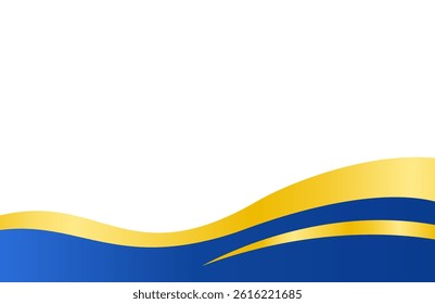 Modern Abstract Blue and Gold Wave Background. Modern border and frame design. Suitable for Invitations, certificates, awards, templates, banners, posters, cards, and more.