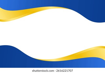 Modern Abstract Blue and Gold Wave Background. Modern border and frame design. Suitable for Invitations, certificates, awards, templates, banners, posters, cards, and more.