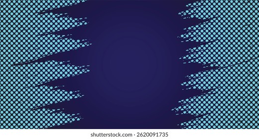 modern abstract blue gradient background on grunge texture with halftones for banner and cover. futuristic design.