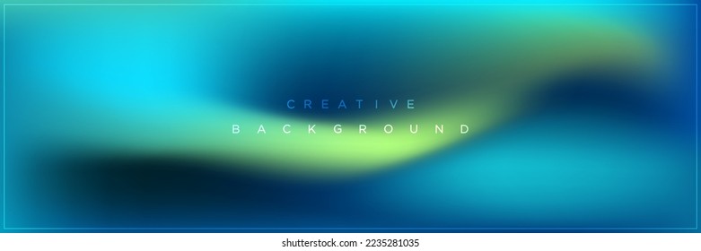 Diseño de fondo de banner con degradado azul abstracto moderno