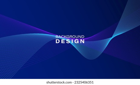 Modern abstract blue gradient flowing wave lines banner background. Shiny moving lines design elements. Glowing waves. Futuristic technology concept. Vector illustration