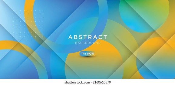 Modern abstract blue and green gradient minimal vector background with dotted and circle shape