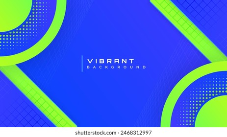 Fondo moderno de degradado azul y verde Abstractas con Papercut Concept. Diseño de fondo de Vector de Tecnología dinámica