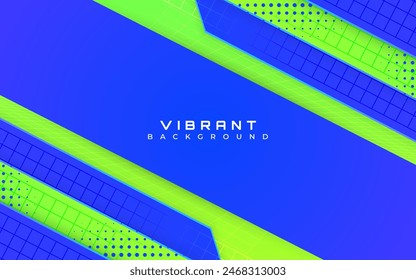 Fondo moderno de degradado azul y verde Abstractas con Papercut Concept. Diseño de fondo de Vector de Tecnología dinámica