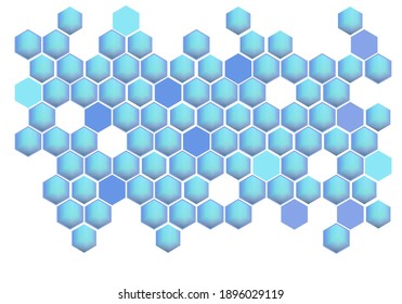 Diseño gráfico de fondo de Hexagons abstracto moderno en estilo futurista