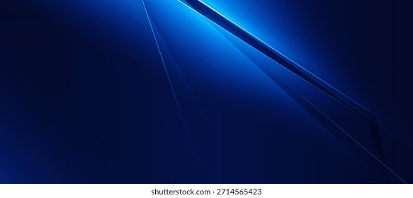Modern abstract blue line technology background. tech banner for corporate business concept. hi-tech abstract background vector illustration and business or presentation