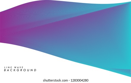 modern abstract blue line wave background