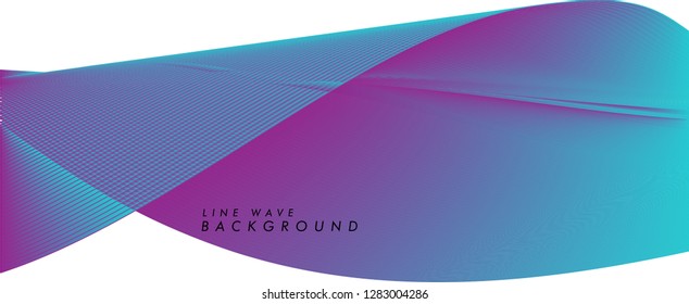 modern abstract blue line wave background
