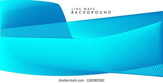 modern abstract blue line wave background
