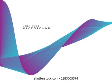 modern abstract blue line wave background