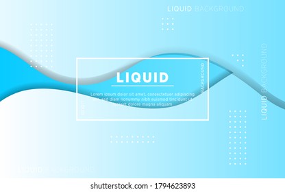 modern abstract blue liquid color background. dynamic textured geometric elements design.can be used on posters,banner,web and any more