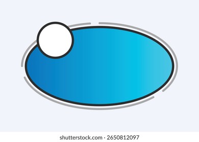 Modern Abstract Blue Oval Background Template