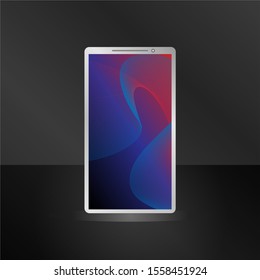 
Modern abstract blue red background with blue and red wavy gradient lines. Mobile screen, smartphone background. Color for vector illustration applications