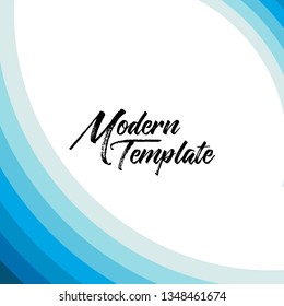 Modern Abstract blue Sea waves - flat background for text. Abstract wave web design template isolated on white background. Vector illustration. - Vector 