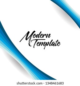 Modern Abstract blue Sea waves - flat background for text. Abstract wave web design template isolated on white background. Vector illustration. - Vector 