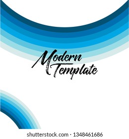 Modern Abstract blue Sea waves - flat background for text. Abstract wave web design template isolated on white background. Vector illustration. - Vector 