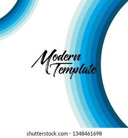 Modern Abstract blue Sea waves - flat background for text. Abstract wave web design template isolated on white background. Vector illustration. - Vector 