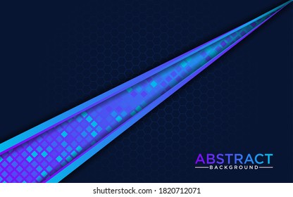 Modern abstract blue tech with dark blue background