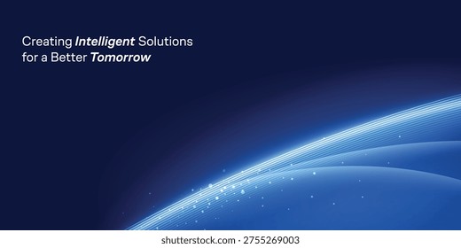 Modern abstract blue technology background. Business summit conference background. Future hi-tech banner for promotional. 