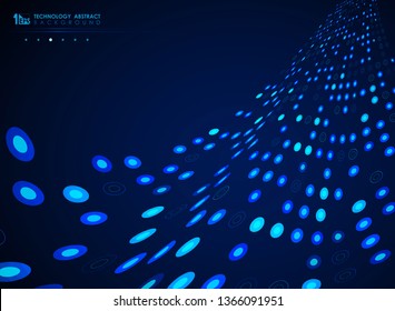 Modern abstract blue technology circle space background. You can use for ad, poster, presentation, print, artwork. illustration vector eps10
