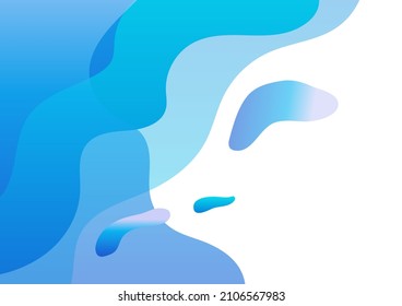 Modern abstract blue wave background