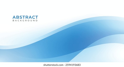 Modern abstract blue wave background with smooth curves and gradient effects. Ideal for business, technology, and presentations.